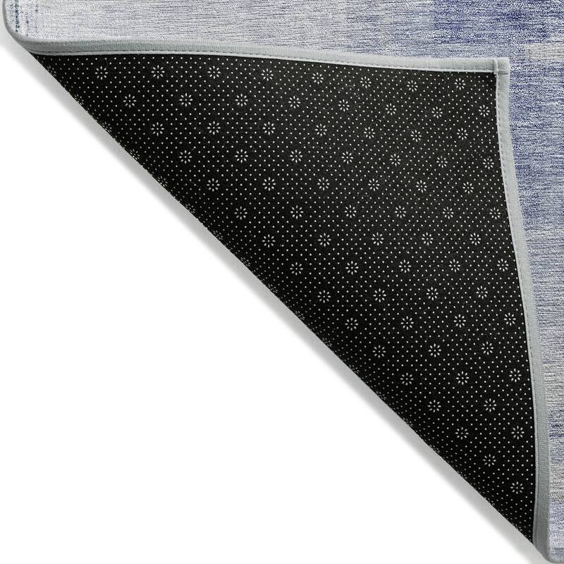 Machine Washable Indoor/ Outdoor Contemporary Abstract Chantille Rug