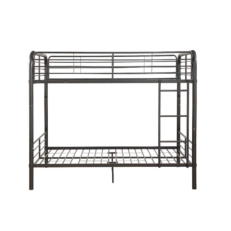 Full over Full Metal Bunk Bed with Reversible Ladder