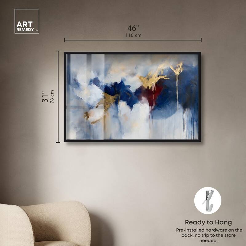 Eclipse of Gold and Blue Shadowbox by Art Remedy