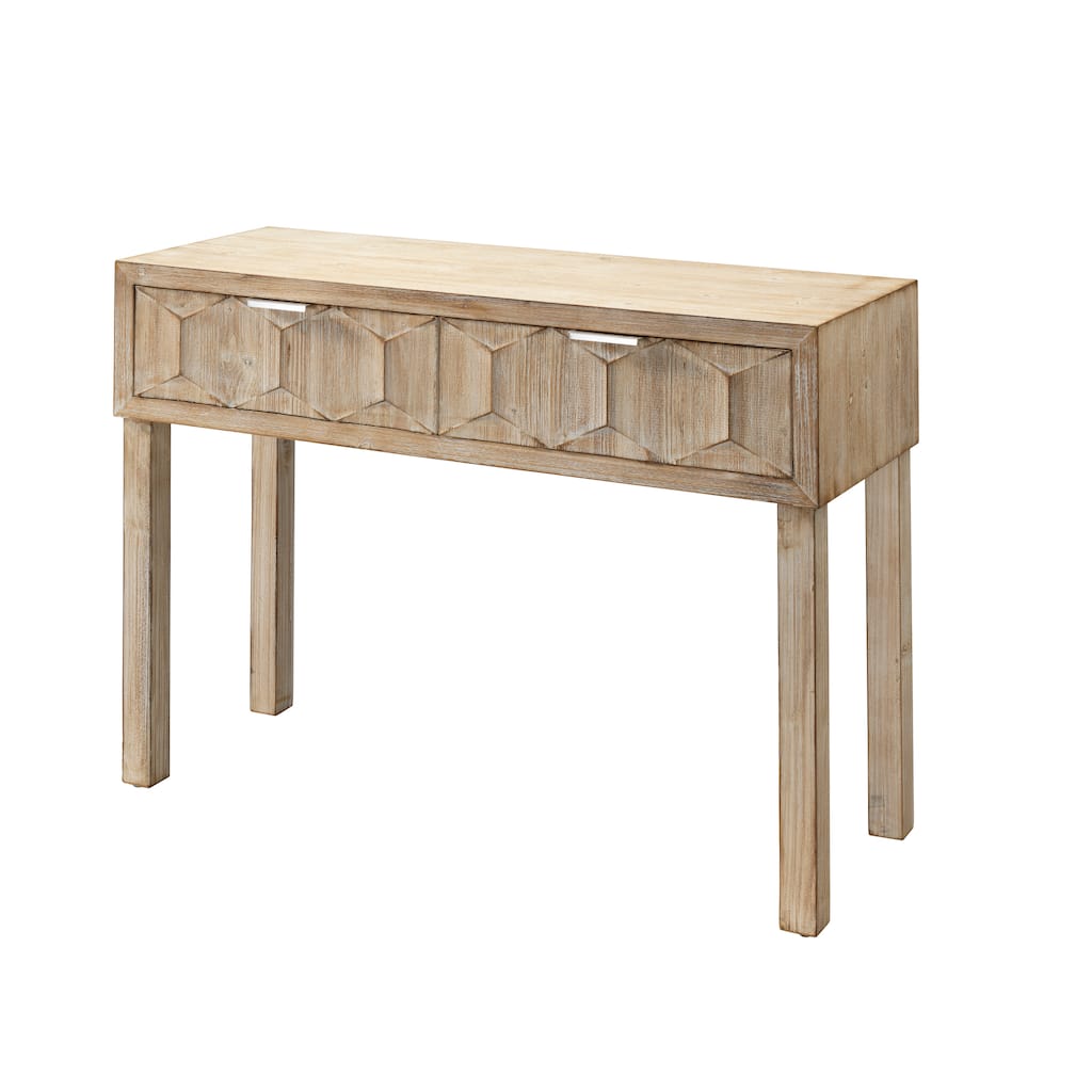 Alden Décor Rylee Two-Drawer Wood Console Table