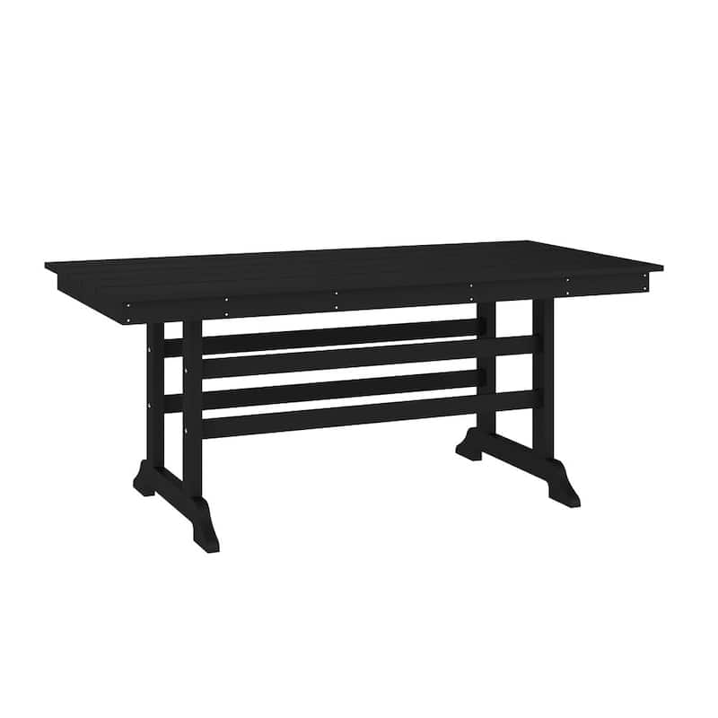 Commercial Grade Indoor-Outdoor Adirondack Style Table - Black
