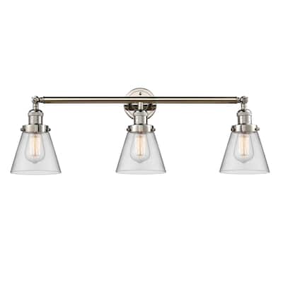 Innovations Lighting Small Cone 3 Light 30" Wide Bathroom Vanity Light