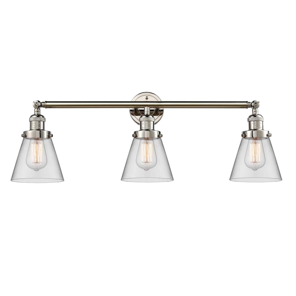 Innovations Lighting Small Cone 3 Light 30" Wide Bathroom Vanity Light