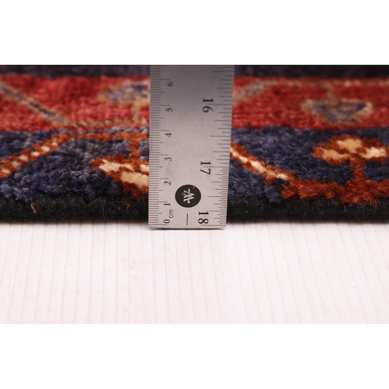 ECARPETGALLERY Hand-knotted Melis Dark Navy Wool Rug - 4'9 x 7'0