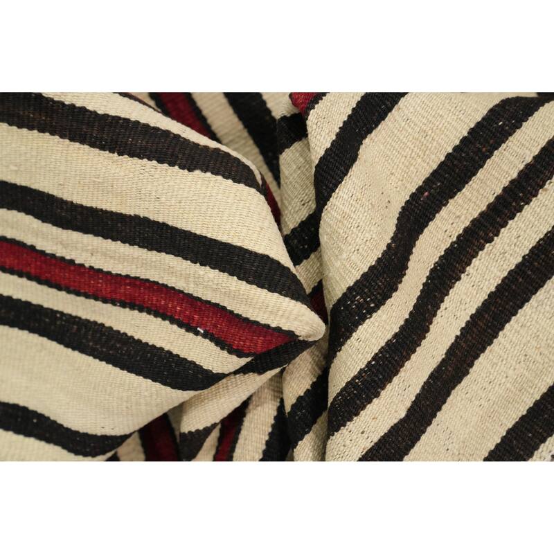 Hand Woven Oriental 100% Wool Carpet Southwestern Geometric Multi-Colored Kilim Area Rug - 8' 0'' X 4' 11''