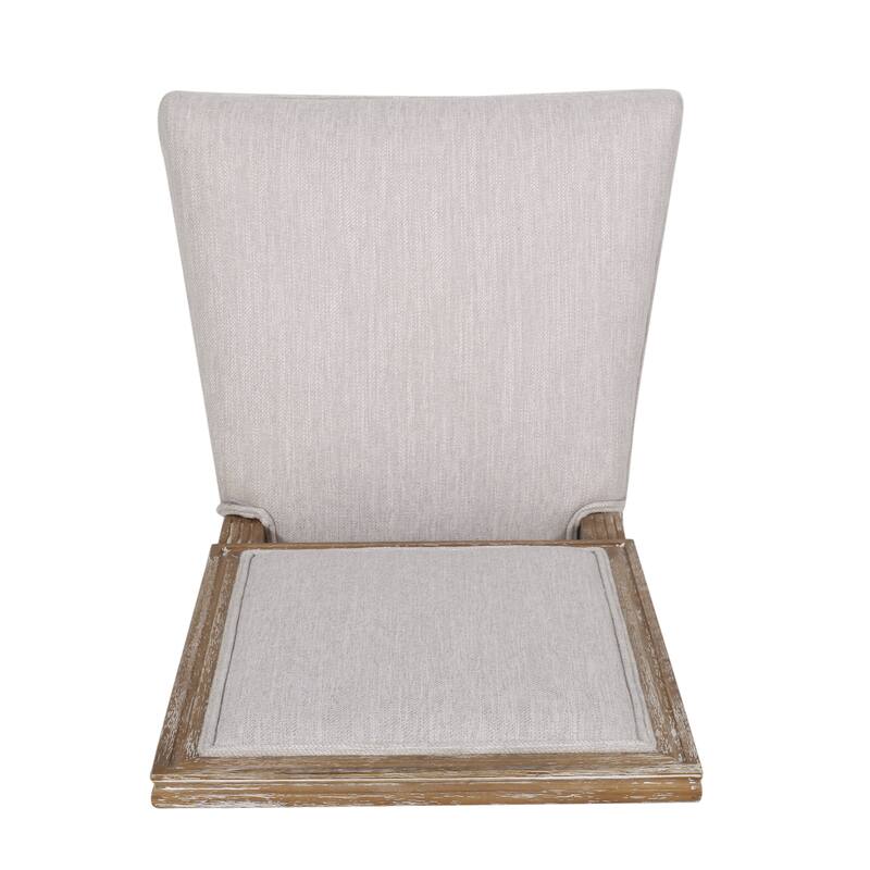 Dining Chairs with Upholstered Backrest, Fluted Legs, Set of 2