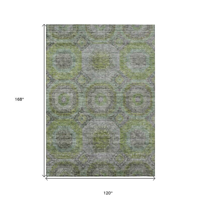 HomeRoots Geometric Transitional Rectangle Outdoor Rug