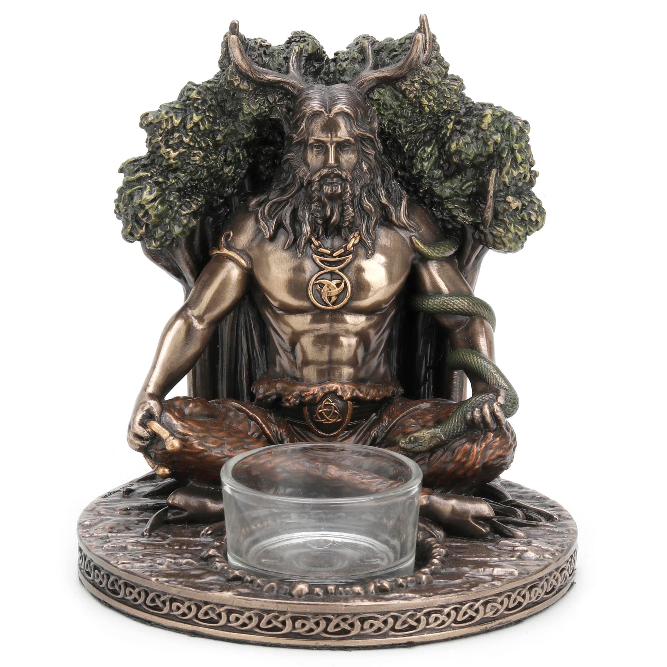 5.31 in H Celtic God Cernunnos Figurine Poly Resin