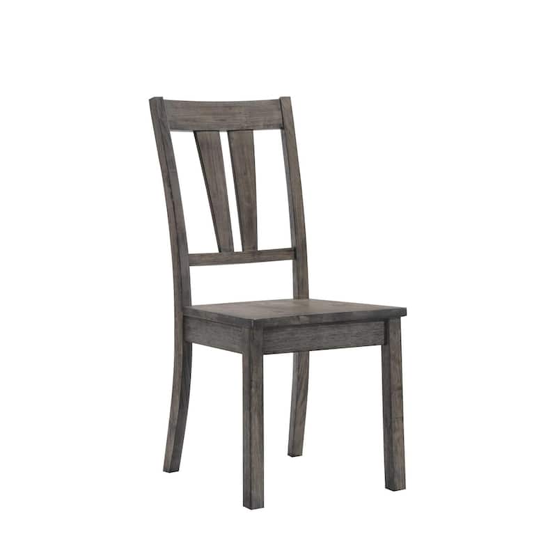 Retro Fan Back Dining Chair - Wooden Seat, Modern Side Chair for Kitchen, Farmhouse Accent Chair - 40