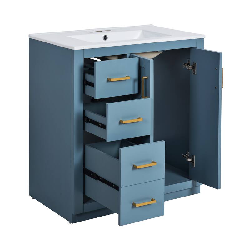 30" Bathroom Vanity with Ceramic Sink