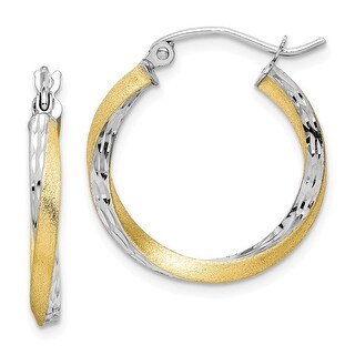 16mm 10K Yellow Gold Twist Hoop Earrings 16mm 10K Yellow Gold Twist Hoop Earrings