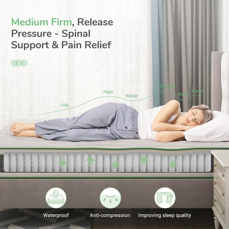 Novilla 10-inch Gel Memory Foam Innerspring Hybrid Mattress