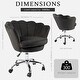 preview thumbnail 21 of 27, VANITII Accent Chair Swivel Vanity Chair Office Desk Chair With Wheels Modern Height Adjustable Pink/Grey/White