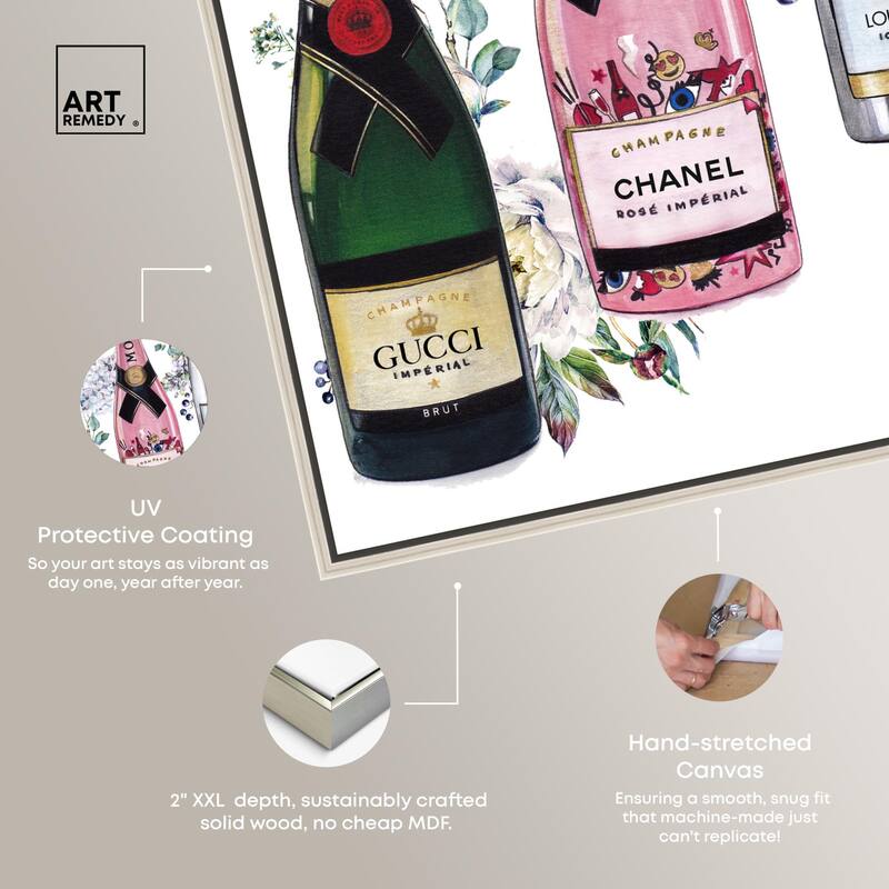 Doll Memories - Champagne Floral Canvas by Art Remedy