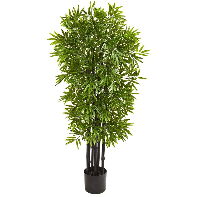 Artificial Bamboo Tree 51 Inch Indoor Outdoor Green Plant Decor - 51-60 Inches
