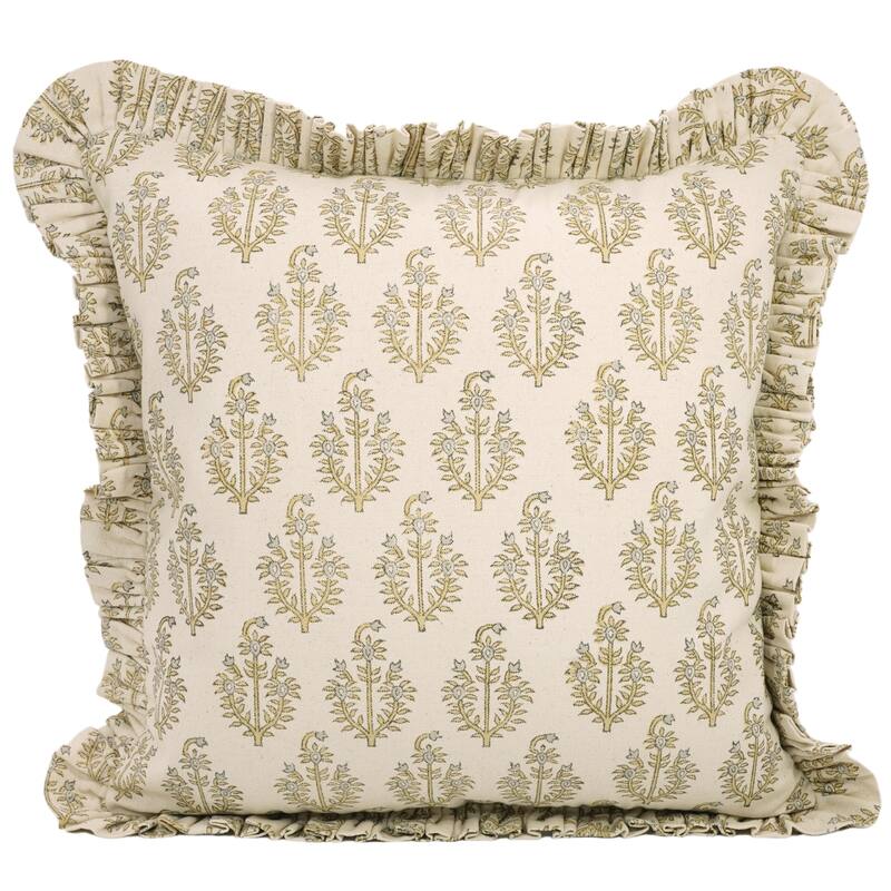 Luxury Home Designer Frill Pillow Cover By Fabdivine- NeelGangan - Pillow Covers - 14" x 14"