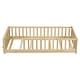 preview thumbnail 33 of 58, Sturdy Structure Floor Twin size Platform Bed with Built-in Book Storage Rack,Kids and Baby