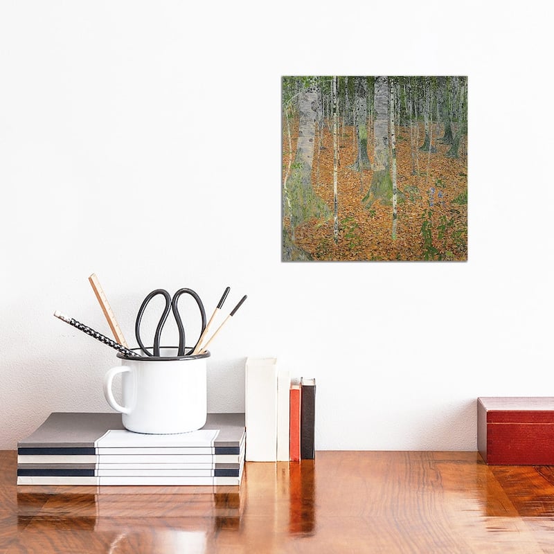 iCanvas 'The Birch Wood, 1903' by Gustav Klimt Canvas Print - 12x12x0.75