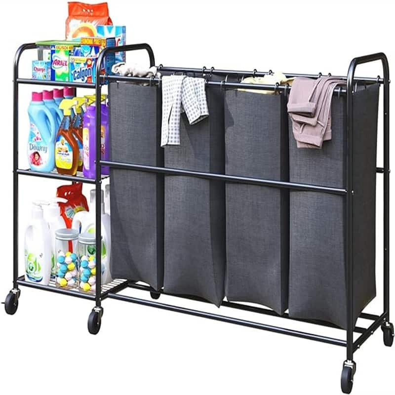 Laundry Hamper Sorter Removable Bags for Clothes Storage - 35.82"L x 33.46"W x 43.3"H