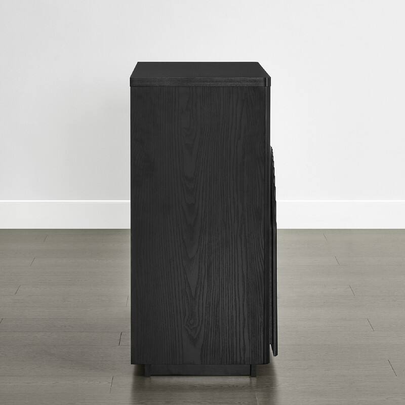 Spruce & Spring Modern Sideboard Buffet Cabinet with Wave Design