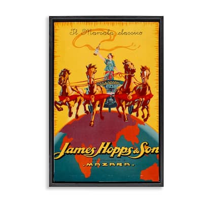 Stupell Antique Drink Bottle Advertisement Framed Floater Canvas Wall Art Design By Marcus Jules