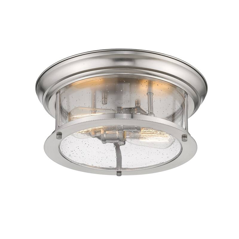 Bellevue Hughen 2 Light 14" Wide Flush Mount Drum Ceiling Fixture
