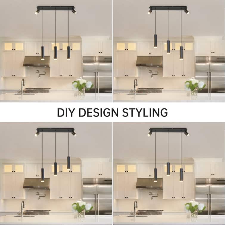 5 - Light Cylinder Kitchen Island Pendant[No Bulb]