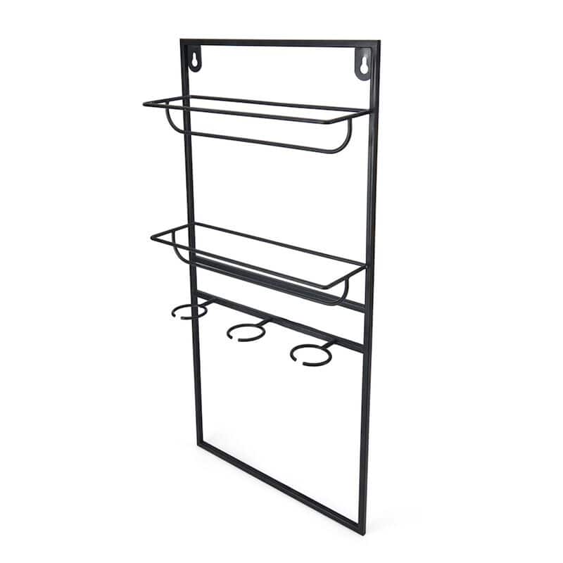 Elements Hanging Metal Wine Rack, 24X12 Inch