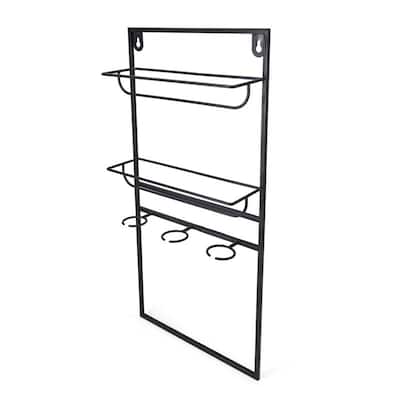 Elements Hanging Metal Wine Rack, 24X12 Inch