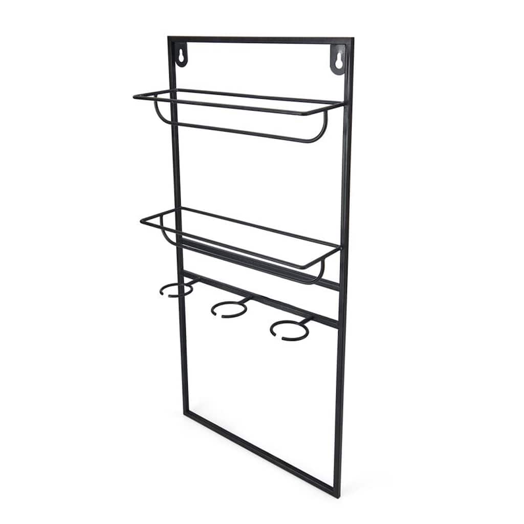 Elements Hanging Metal Wine Rack, 24X12 Inch