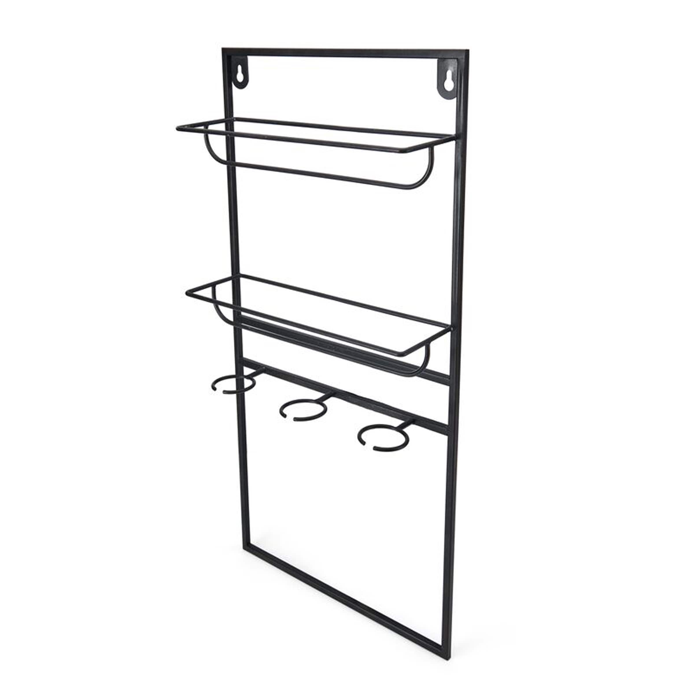 Elements Hanging Metal Wine Rack, 24X12 Inch