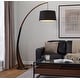 preview thumbnail 2 of 5, Carson Carrington Farrah Walnut Wood & Marble Floor Lamp