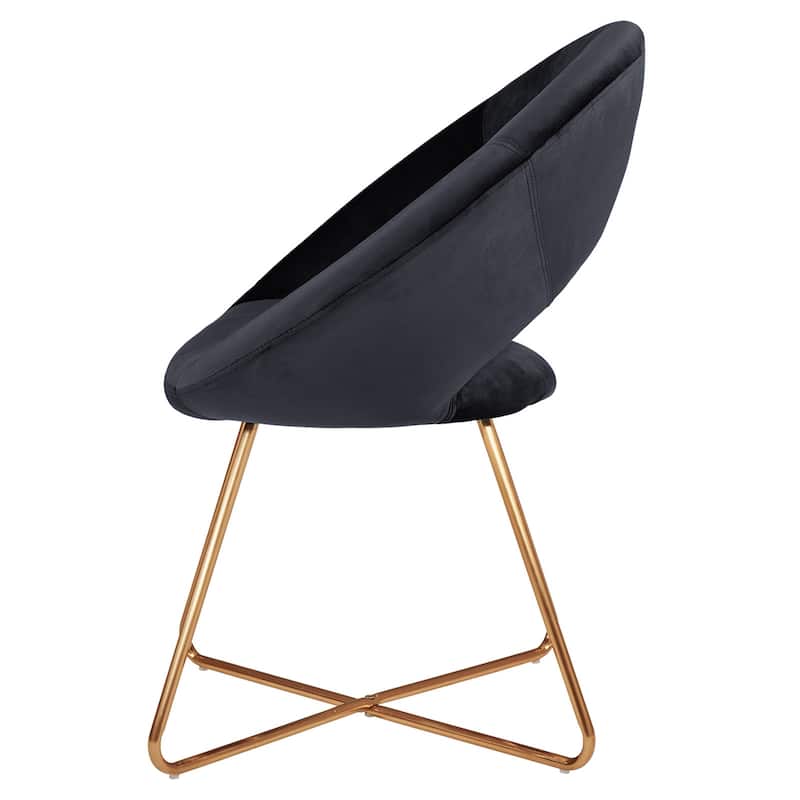 Modern Velvet Upholstered Accent Chair Vanity Leisure Chair