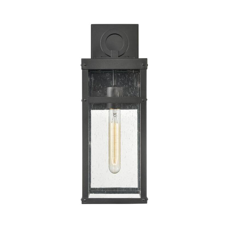 Dalton 13'' High 1-Light Outdoor Sconce - Textured Black - 17.5 inch Tall - Textured Black