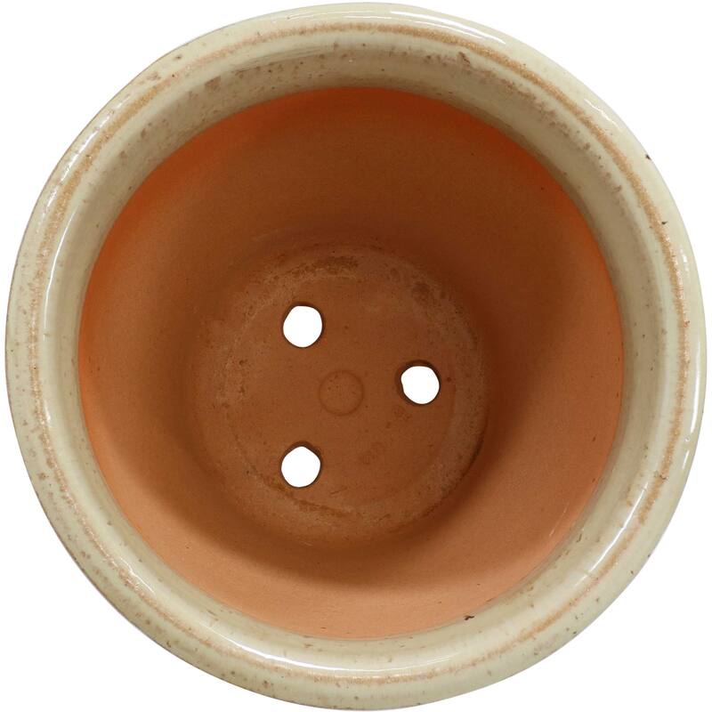 Sunnydaze Studio High-Fired Glazed Ceramic Planter - 15-Inch - Seafoam