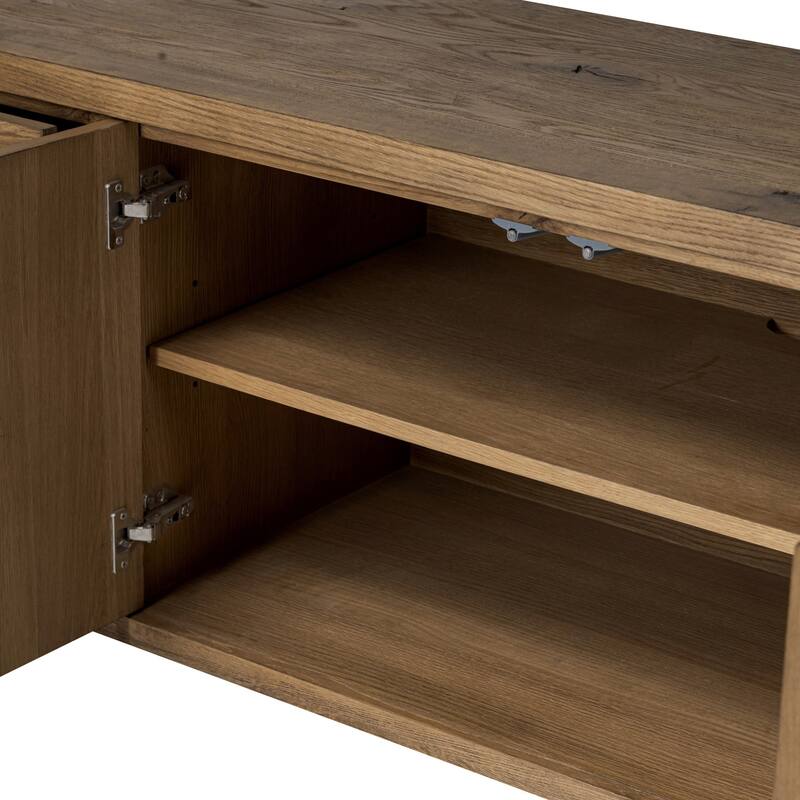 Marie Media Console-Smoked Black Oak Veneer
