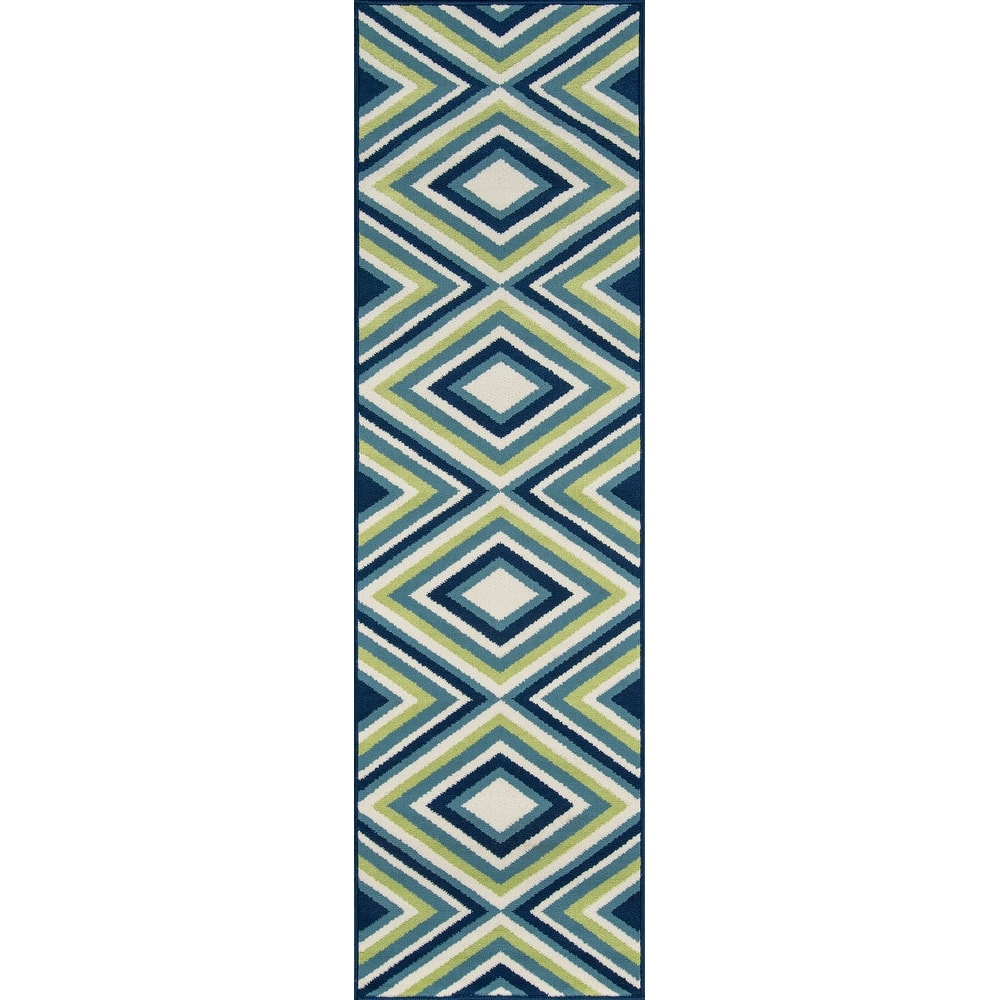 Momeni Baja Zig-Zag Easy Care Indoor Outdoor Area Rug.