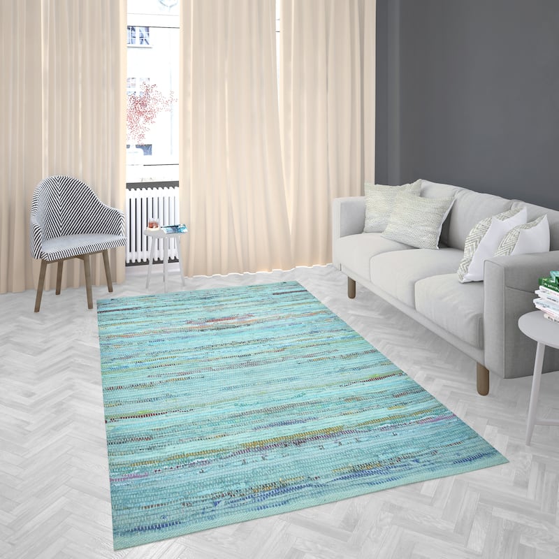 Fabstyles Premium Cotton Handmade Area Rag Rug Living Room, Hallway