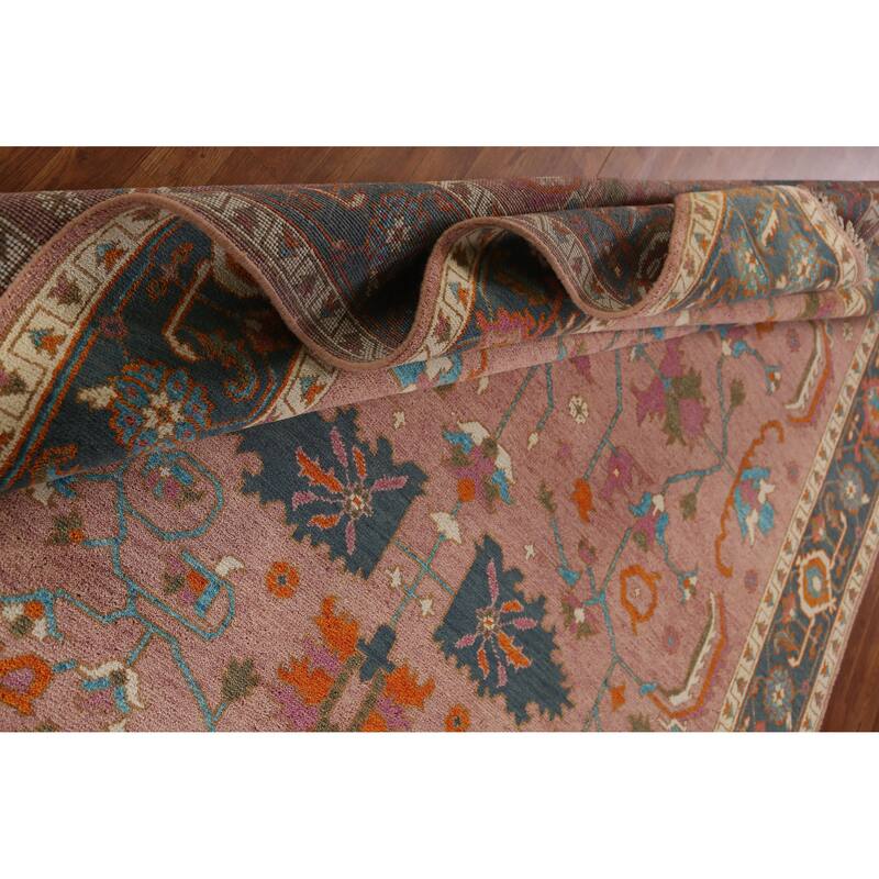 Heriz Serapi Indian Area Rug Handmade Floral Wool Carpet - 8'10" x 11'10"