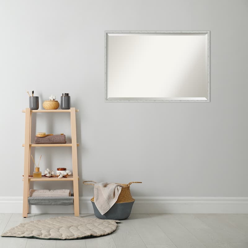 Imprint Beveled Wood Framed Bathroom Vanity Wall Mirror