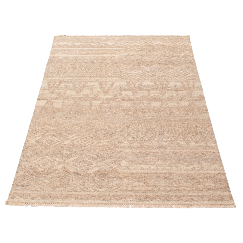 ECARPETGALLERY Flat-Weave Ankara FW Brown Wool Kilim - 5'3 x 7'9