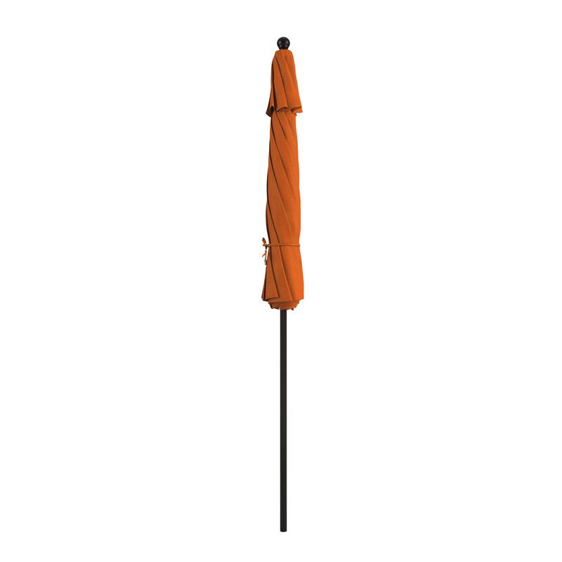 California Umbrella 9' Rd. Aluminum Frame, Fiberglass Rib Market Umbrella, Push Open, Bronze Finish, Pacifica Fabric