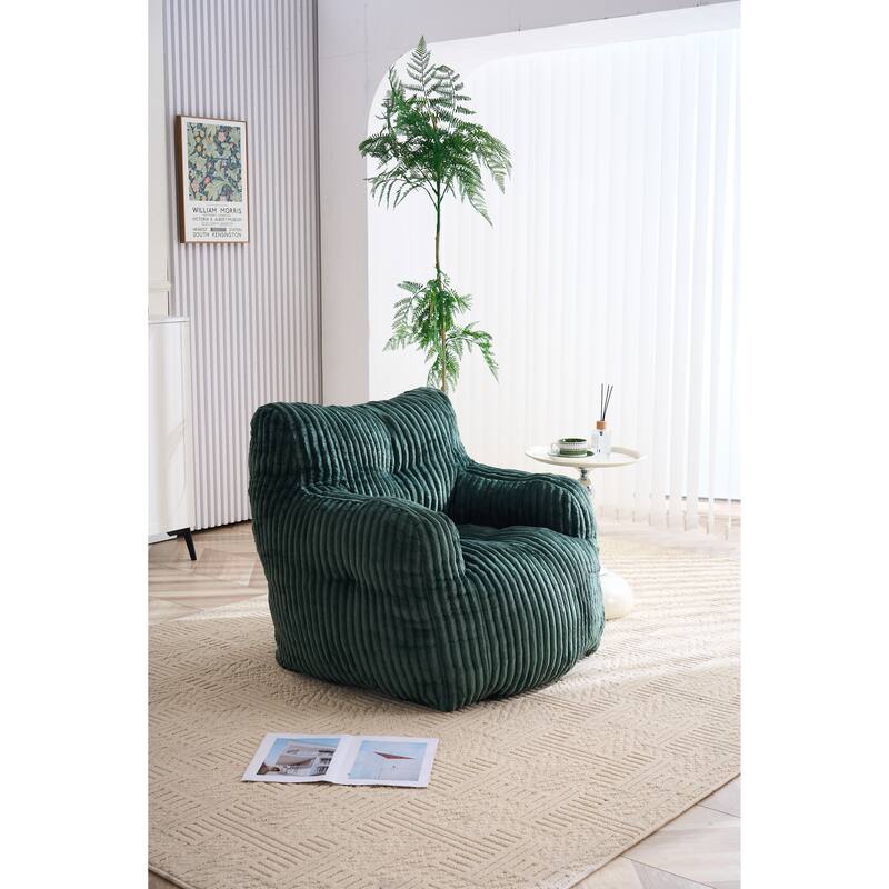 Corduroy Fabric Bean Bag Chair Filled With Memory Sponge