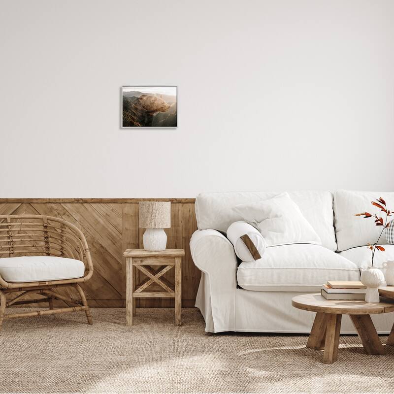 Stupell Abstract Wilderness Bear Rustic Mountain Range Modern Photography Framed Wall Art - Brown