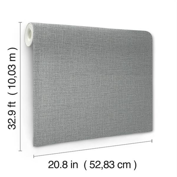 York Wallcoverings Loom Silver Wallpaper