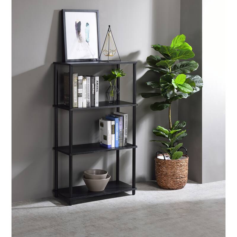 Nypho Black Finish Bookshelf