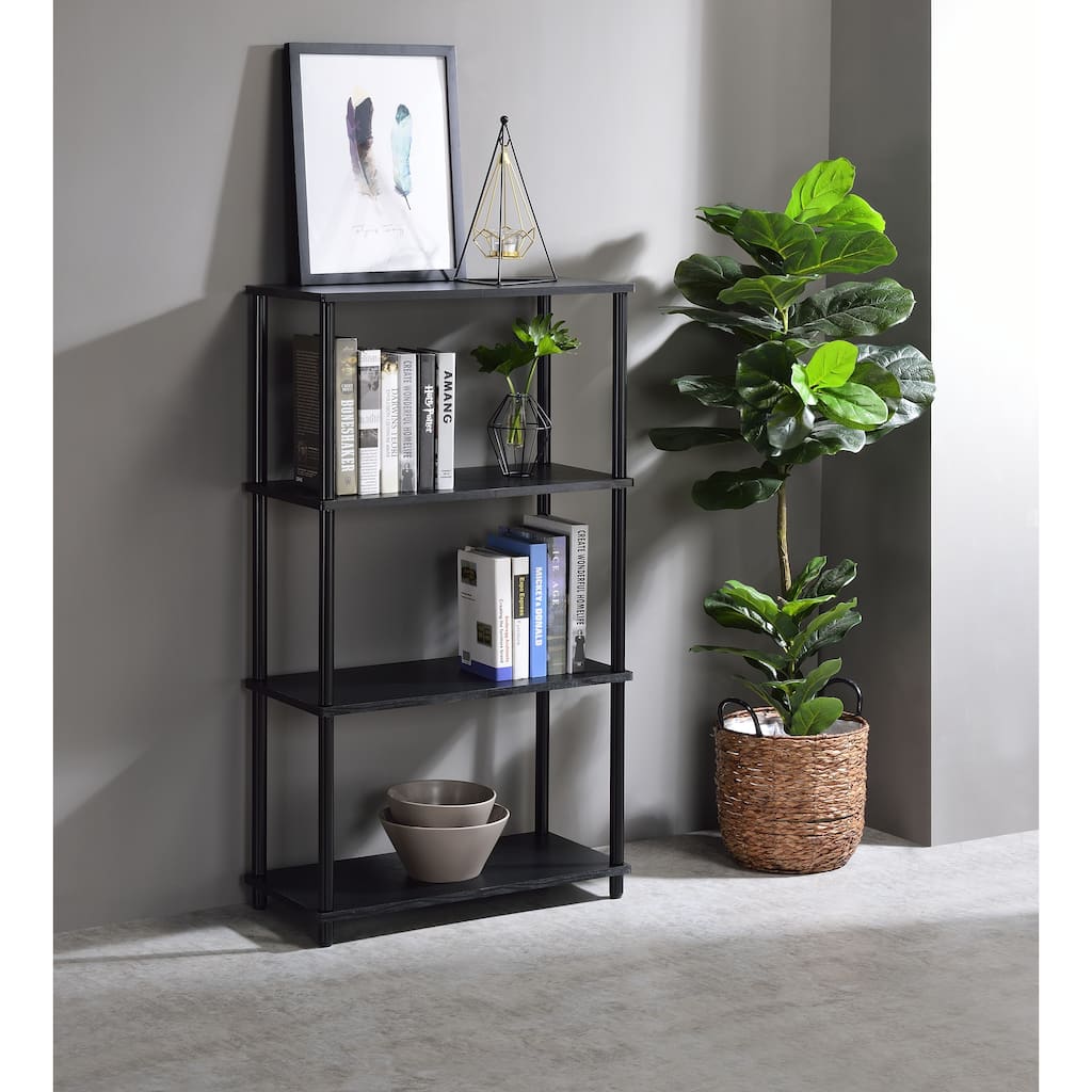 Nypho Black Finish Bookshelf