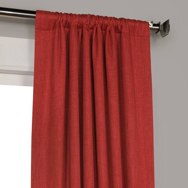 Exclusive Fabrics Faux Linen Room Darkening Curtain(1 Panel)