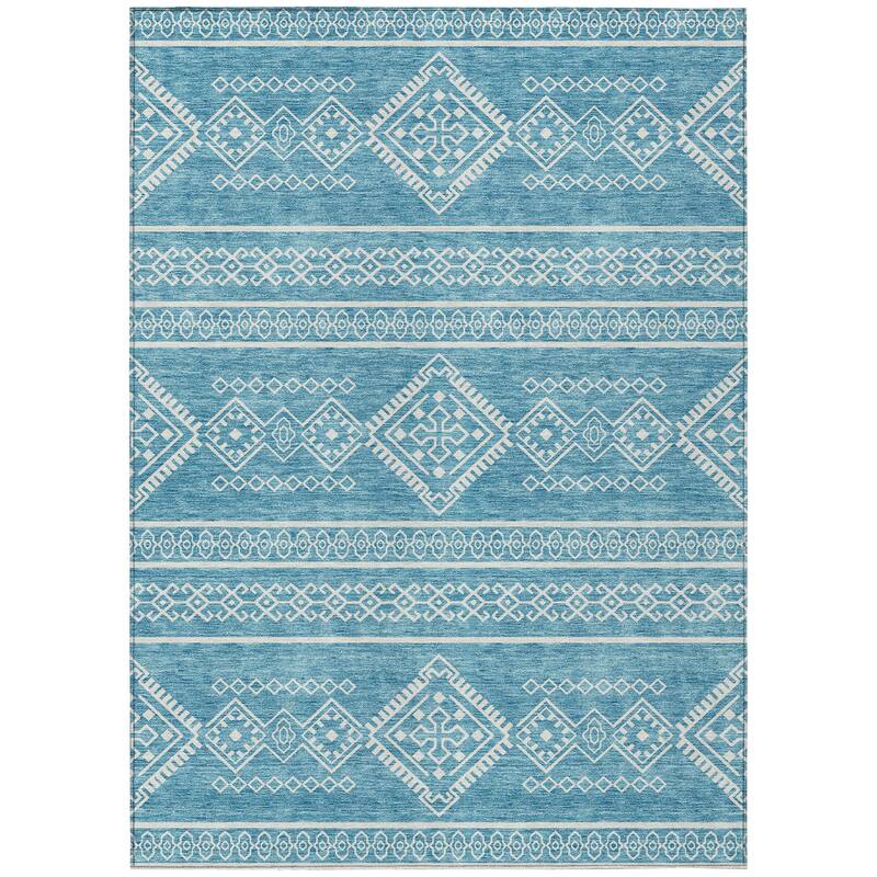 Machine Washable Indoor/ Outdoor Chantille Moroccan Boho Rug
