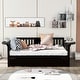 preview thumbnail 15 of 72, Wooden Daybed with Trundle, Sofa Bed for Bedroom Living Room Espresso - Full